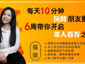 每天10分钟玩转朋友圈,6周带你开启年入百万之旅