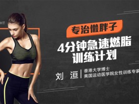 11节视频课碎片时间健身,For懒胖子,4分钟家庭燃脂训练!