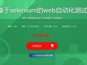 Web自动化测试 Selenium基础到企业应用
