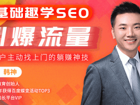 0基础趣学SEO,引爆流量,让客户主动找上门的躺赚神技