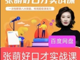 张萌好口才实战课|一次性解锁八大技能,练就超级演说力价值1990元