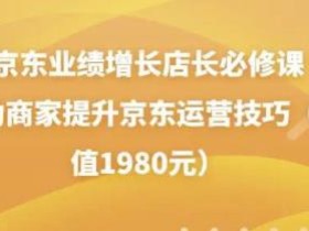 京东业绩增长店长必修课:帮助商家提升京东运营技巧