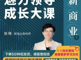 张琦新商业魅力领导成长大课,如何成为一名魅力领导者