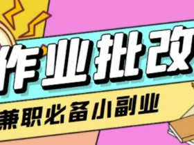 【信息差项目】在线作业批改判断员,1小时收益5元【视频教程+任务渠道】