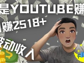 看视频也能被动收入,千次观看赚22美元-日赚2518+(不是YOUTUBE赚钱)
