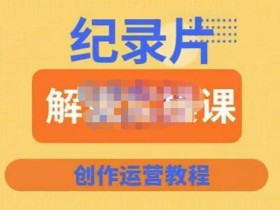蚊子纪实·纪录片解说实操课,新手从入门开始到能够独立制作视频-价值799元
