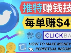 每单佣金收入495美元-推广Twitter推广热门Clickbank商品赚钱