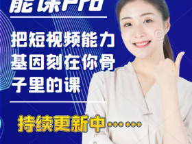 短视频原力赋能课Pro【更新11月】 把短视频能力基因刻在你骨子里的课
