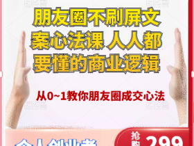 朋友圈不刷屏文案心法课 人人都要懂的商业逻辑 从0~1教你朋友圈成交心法