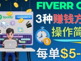 每5分钟赚5美元,日赚100美元,3种简单的Fiverr赚钱技巧
