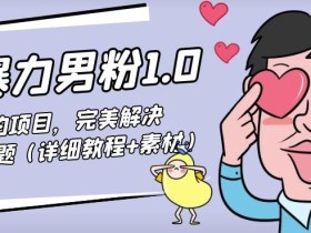 七安暴力男粉1.0:高利润的项目,完美解决收款风险问题(详细教程+素材)