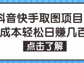 抖音快手视频号取图项目,个人工作室可批量操作,零成本轻松日赚几百【保姆级教程】