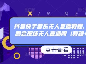 抖音快手音乐无人直播教程,万人演唱会现场无人直播间(教程+素材)