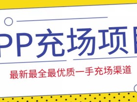外面收费9800的APP充场项目,实操一天收入800+个人和工作室都可以做