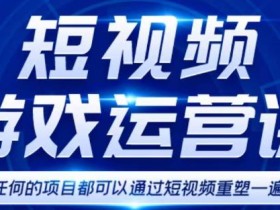 短视频游戏训练营,0门槛新手也可以操作,日入过千
