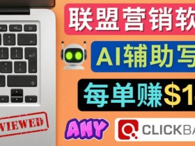 联盟营销软文写作,利用AI工具快速完成高质量软文,每单赚$145