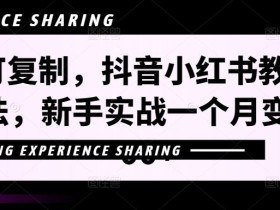 简单可复制,抖音小红书教辅项目新玩法,新手实战一个月变现16000+【视频课程+资料】