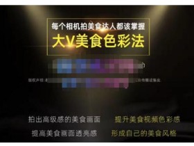 大V美食色彩法(相机拍美食+透亮美食灯光+电脑剪映调色),教你用相机拍出高级感的美食画面