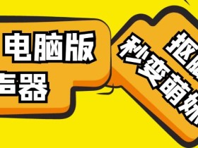 【变音神器】外边在售1888的电脑变声器无需声卡,秒变萌妹子【软件+教程】