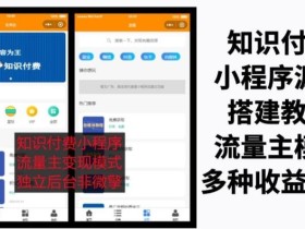 免费安装知识付费吾爱纯净版小程序源码,附详细视频+文字教程【小白可0基础搭建】