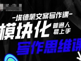 埃德蒙-普通人迅速上手的模块化思维写作课,快速提升文案创作!