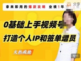 0基础上手视频号打造个人IP和签单增员,保险从业者即学即用的视频号爆款攻略,助你变现百万保费