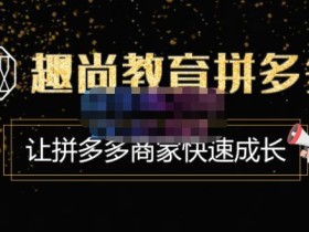 趣尚教育·拼多多运营实操VIP特训营,让拼多多商家快速成长-价值3180元