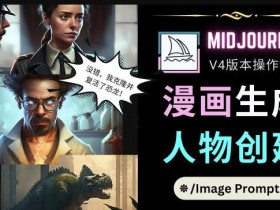 Midjourney V4版本操作教程:2个简单参数,完成漫画生成,人物创建