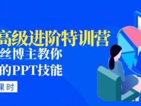 PPT高级进阶特训营:百万粉丝博主教你进阶你的PPT技能(98节课程+PPT素材包)
