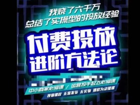 苏酒儿·抖音付费投放进阶课程,烧了六千万总结了实操型投放经验,运营投手起飞必修课