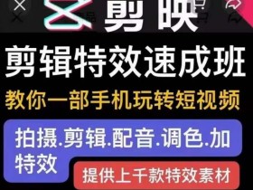 特效罗剪辑特效速成班:一部手机玩转短视频提供上千款特效素材【无水印】