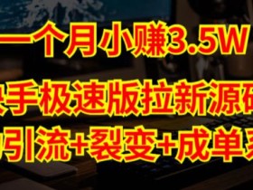 快手极速版拉新自动引流+自动裂变+自动成单【系统源码+搭建教程】