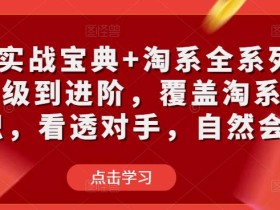 淘宝实战宝典+淘系全系列进阶,初级到进阶,覆盖淘系99%的知识,看透对手,自然会运营