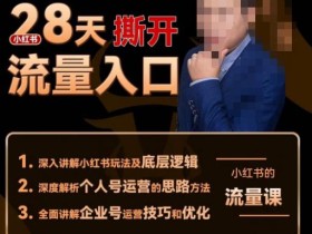 牛哥电商红薯邦28天撕开小红书流量入口,小红书运营系列课,快速掌握小红书的流量密码