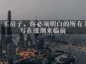 灏泽最新付费文章共享·《关于买房子,你必须明白的所有关键-写在涨潮来临前》
