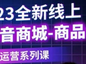 老陶电商·抖音商城商品卡,2023全新线上全套运营系列课
