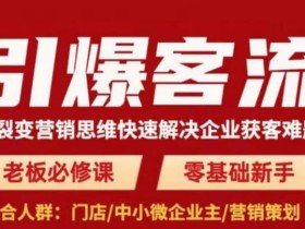 引爆客流,用裂变营销思维快速解决企业获客难题,老板必修课,零基础新手