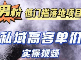 最新超耐造男粉项目实操教程,抖音快手短视频引流到私域自动成交,单人单号单日变现1000+