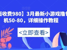 【外面收费980】3月最新小游戏撸包单机50-80,详细操作教程