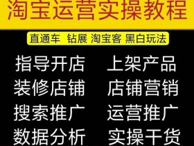 2023淘宝开店教程0基础到高级全套视频网店电商运营培训教学课程(3月更新)