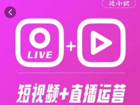 泛小识365天短视频直播运营综合辅导课程,干货满满,新手必学