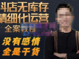 陈南丰·抖店无库存精细化运营,别人玩付费流量通投拉满,我们截他们的流,干倒付费