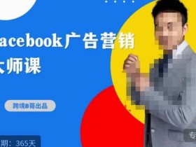 跨境b哥·2023Facebook广告营销大师课,挖掘广告商机,寻找精准客户