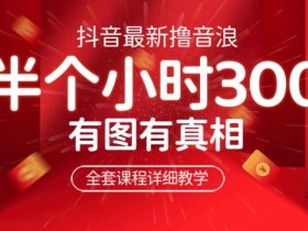 最新抖音撸音浪教学,半小时300米,不露脸不出境,两三场就能拉爆直播间【仅揭秘】