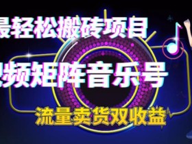 2023最轻松搬砖项目,短视频矩阵音乐号流量收益+卖货收益