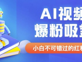 外面收费1980最新AI视频爆粉吸金项目【详细教程+AI工具+变现案例】【揭秘】