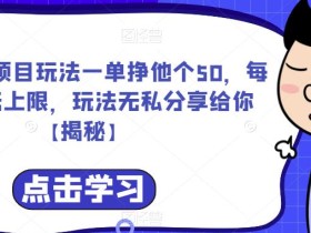 爱心援助项目玩法一单挣他个50,每天单量无上限,玩法无私分享给你【揭秘】