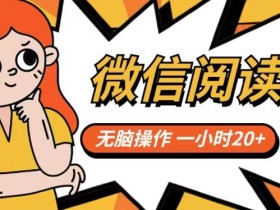 微信阅读项目,无脑操作,一小时20+【揭秘】