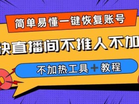 外面收费199的最新直播间不加热,解决直播间不加热问题(软件+教程)