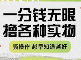 一分钱无限撸实物玩法,让你网购少花冤枉钱【揭秘】
